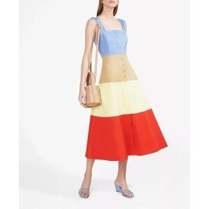New Staud Ariel Dress in Colorblock Medium